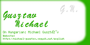 gusztav michael business card